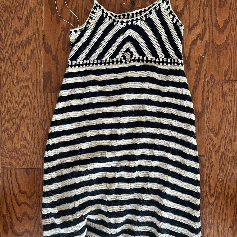 Striped Black and White Kids Dress